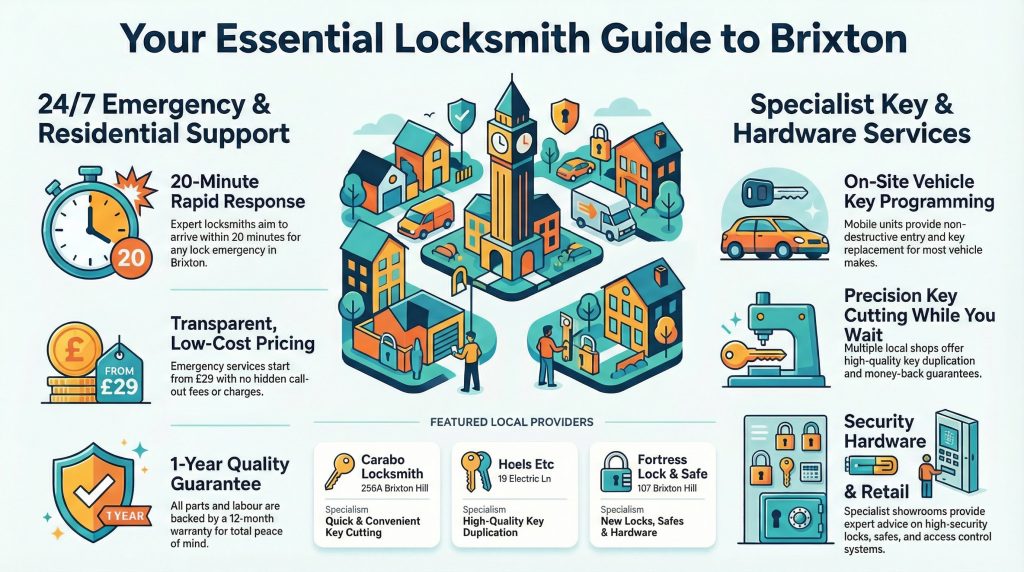 4 Emergency Locksmith Services in Brixton