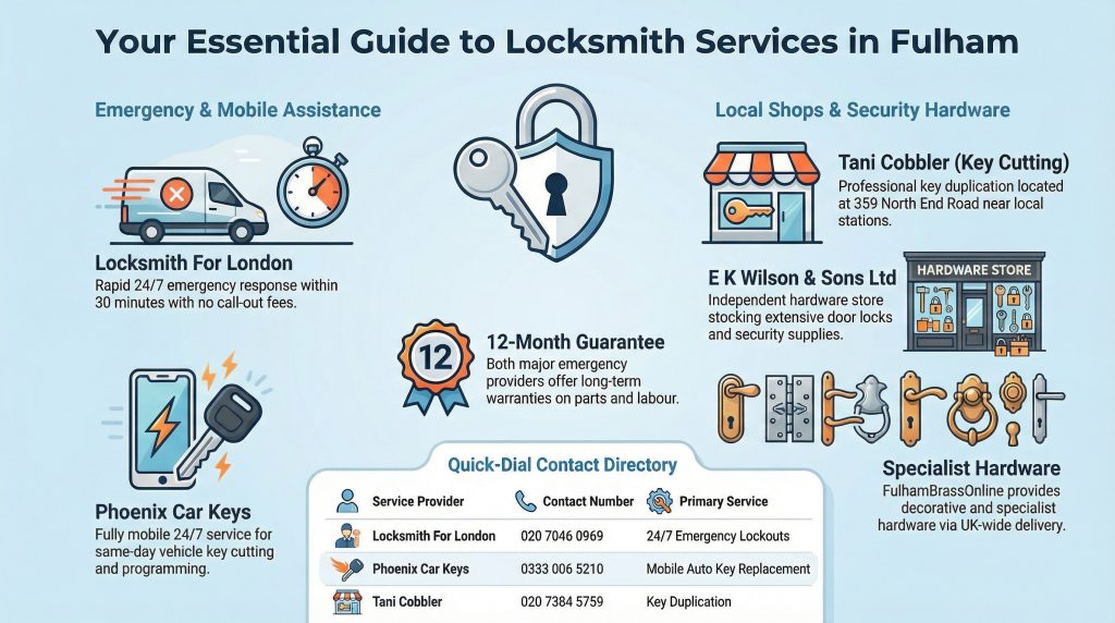 4 Emergency Locksmith Services in Fulham
