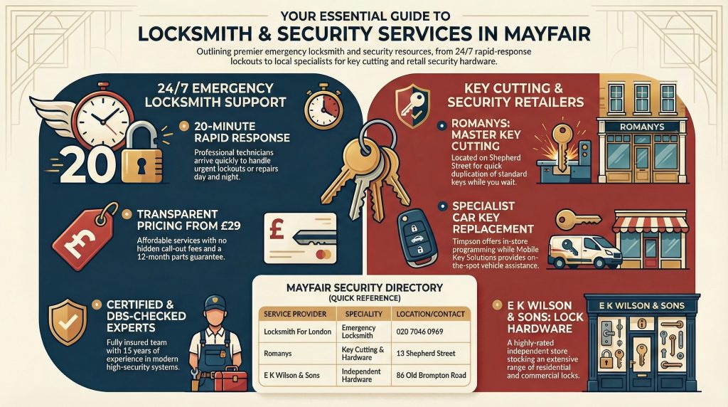 4 Emergency Locksmith Services in Mayfair