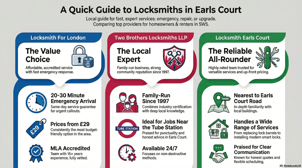 A Quick Guide to Locksmiths in Earls Court