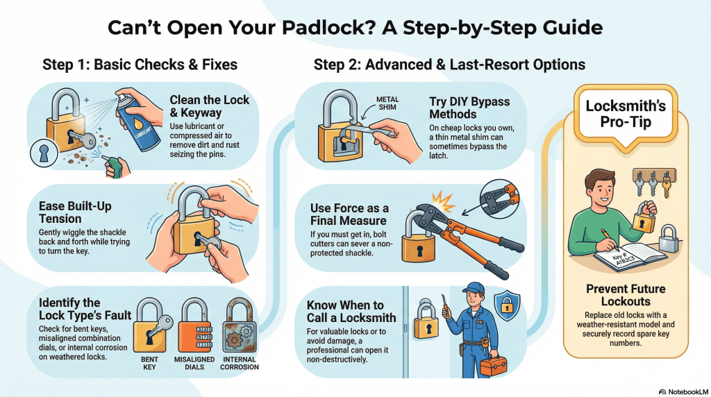 Can't Open Your Padlock? A Step-by-Step Guide