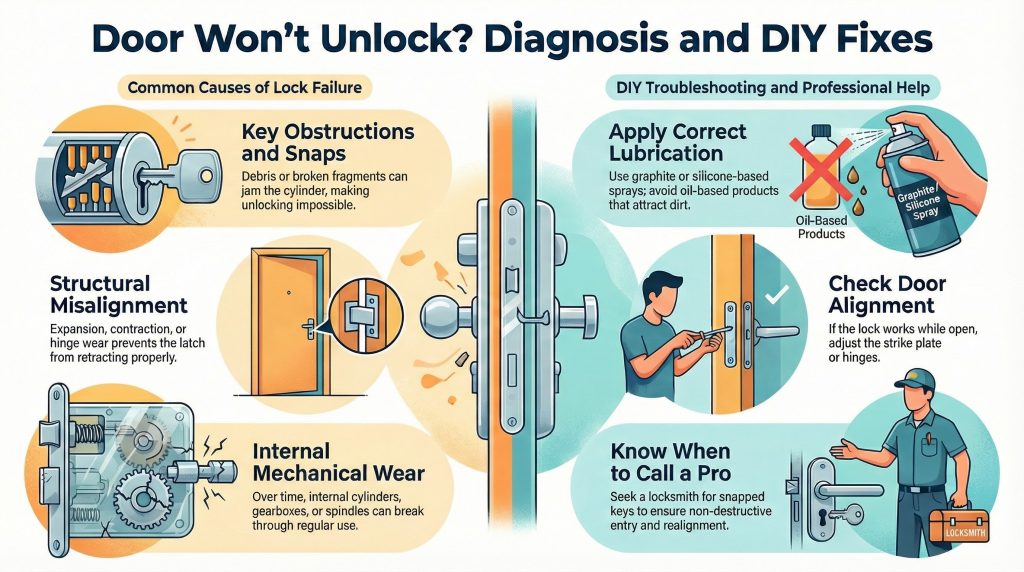 Door Won't Unlock? Diagnosis and DIY Fixes