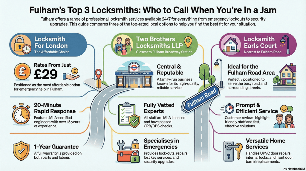 Fulham's Top 3 Locksmiths - Who to Call When You're in a Jam