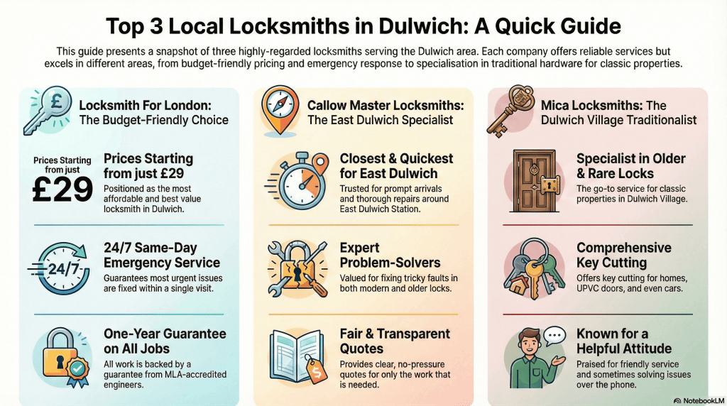 Top 3 Local Locksmiths in Dulwich - A Quick Guide