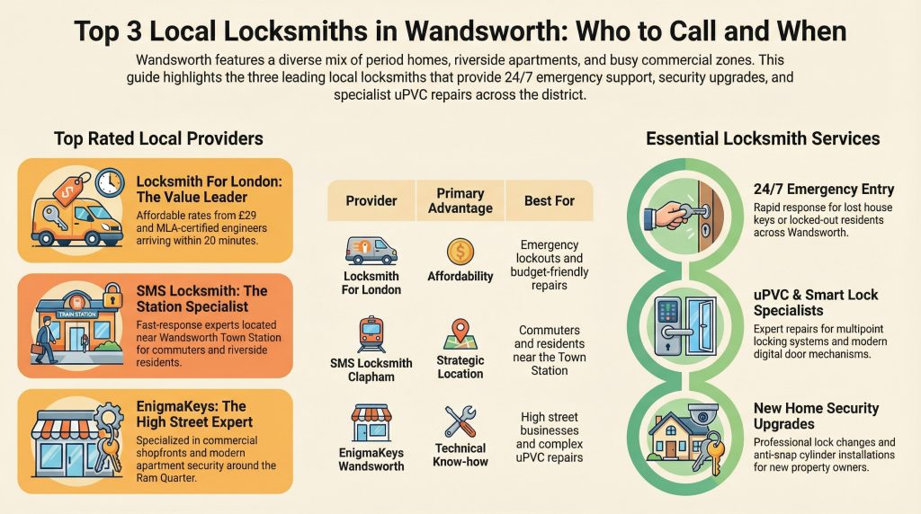 Top 3 Local Locksmiths in Wandsworth - Who to Call and When