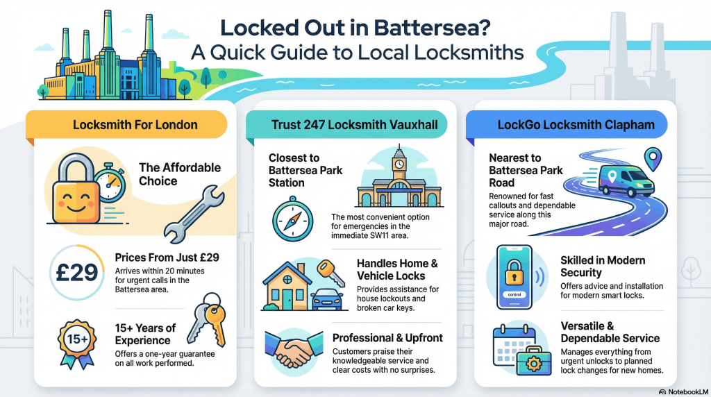 Top 3 Locksmiths in Battersea