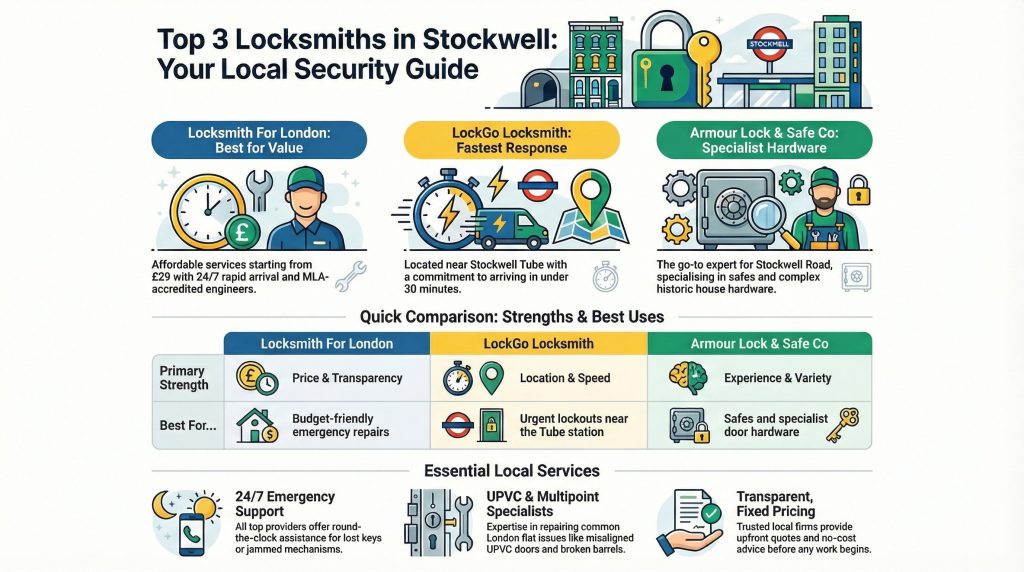 Top 3 Locksmiths in Stockwell